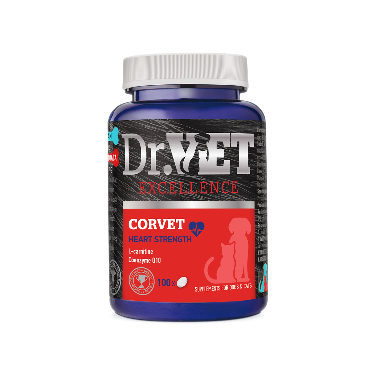 Corvet – хранителна добавка за кучета и котки - 100 броя