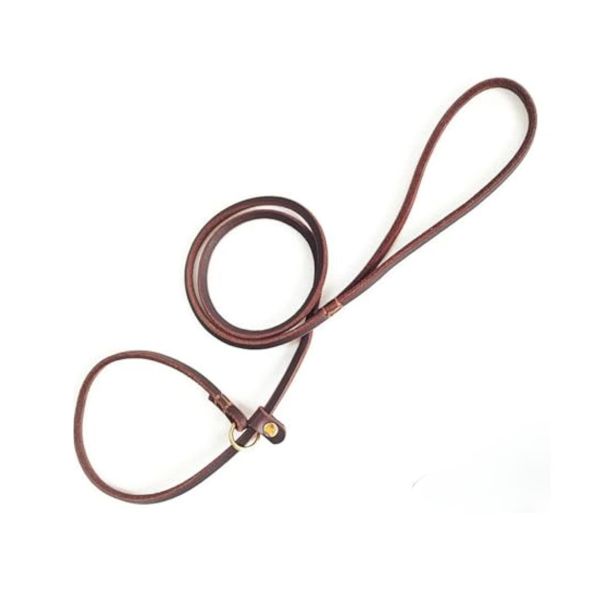 Кожен повод с примка 155 см – черен и кафяв, със стопери