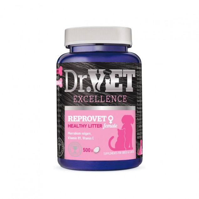 Reprovet Female – хранителна добавка за кучета и котки - 500 броя